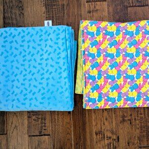 Peeps Easter Bunny Cozy Throw Blankets Bundle Lot of 2